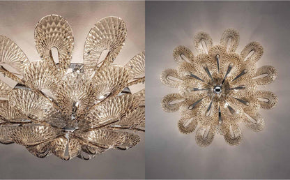 Aurelia Glass Flower Flushmount