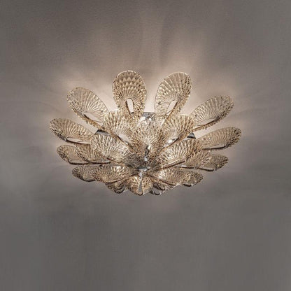 Aurelia Glass Flower Flushmount