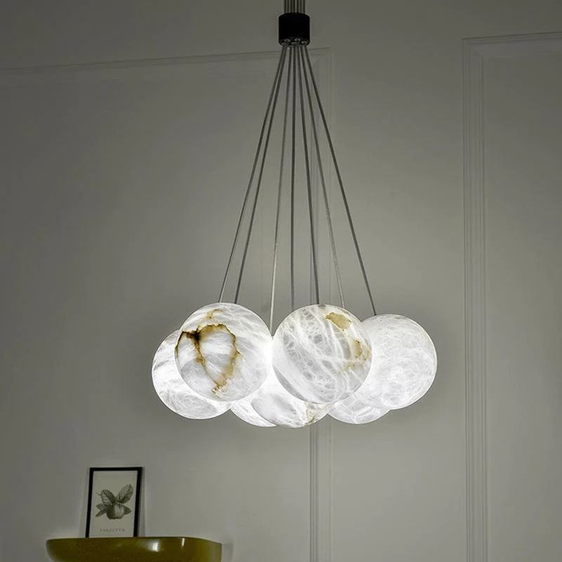 Alabaster Contemporary Ceiling Chandelier