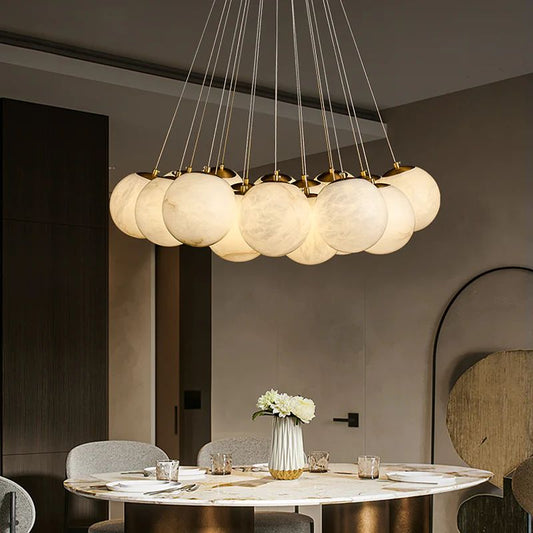 Alabaster Contemporary Ceiling Chandelier