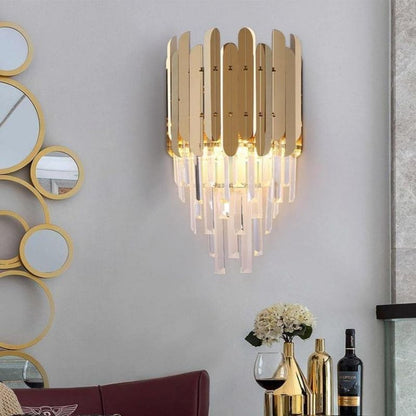 Virel Clear Crystal Wall Sconce 16"H