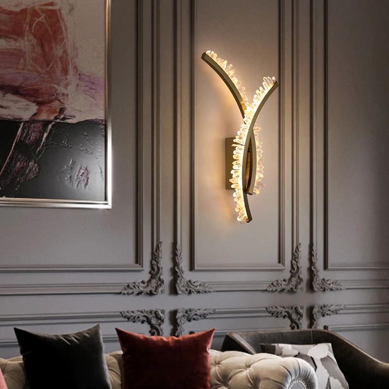 Lunor Crystal Bracket Wall Sconce