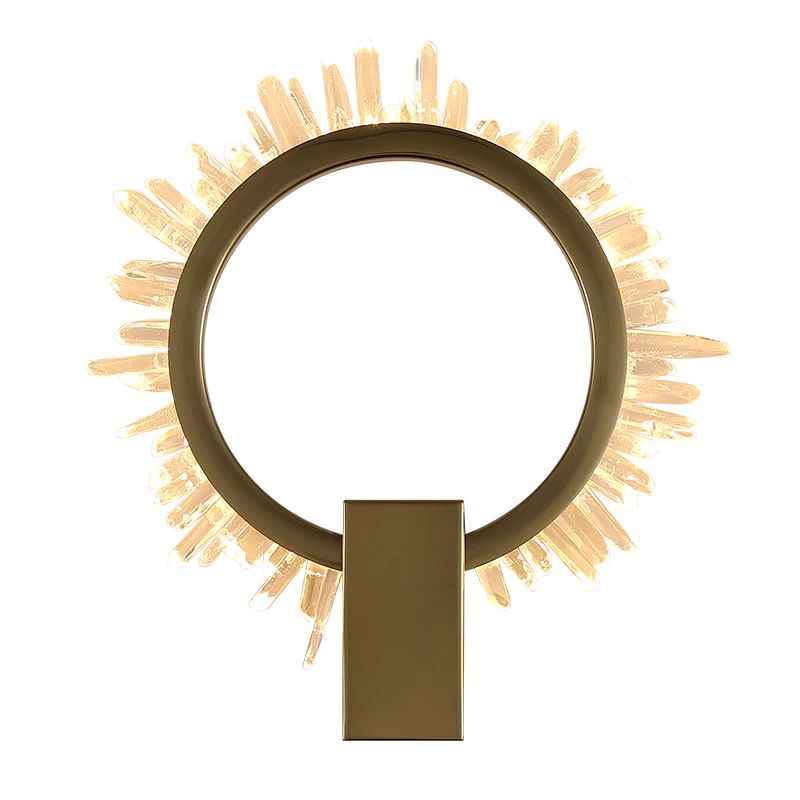 Lunor Crystal Ring Wall Sconce