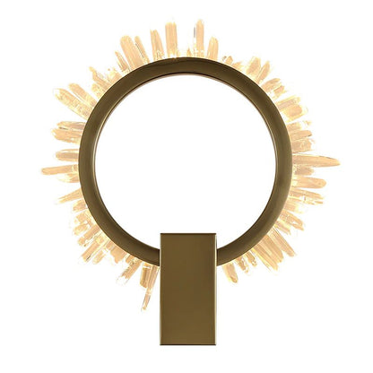 Lunor Crystal Ring Wall Sconce