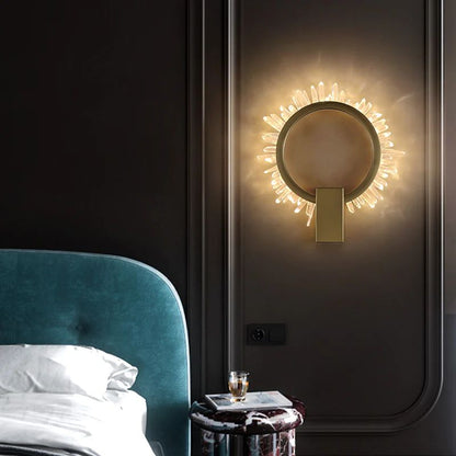 Lunor Crystal Ring Wall Sconce