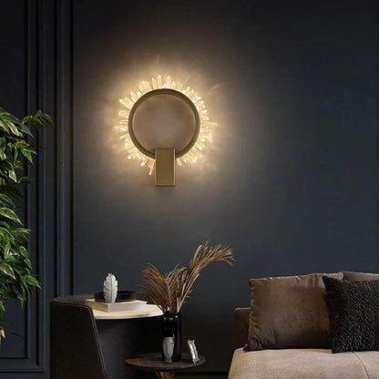 Lunor Crystal Ring Wall Sconce