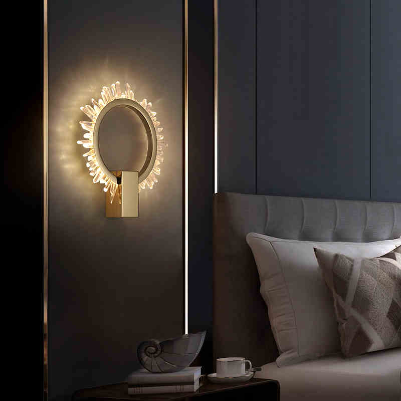 Lunor Crystal Ring Wall Sconce
