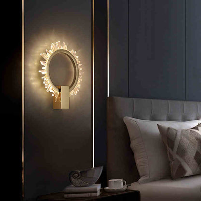 Lunor Crystal Ring Wall Sconce