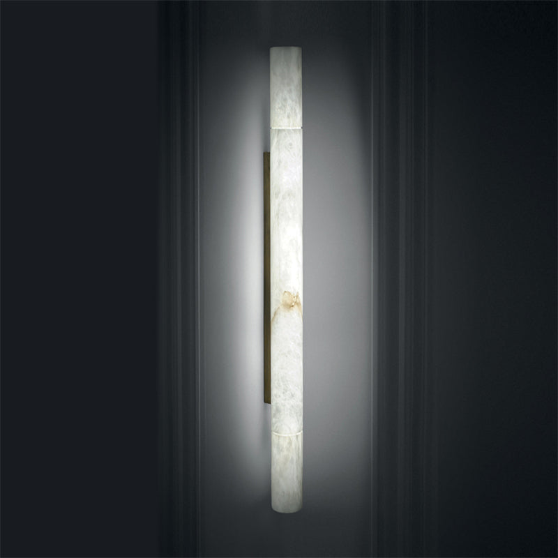 Modern Alabaster Strata Wall Sconce