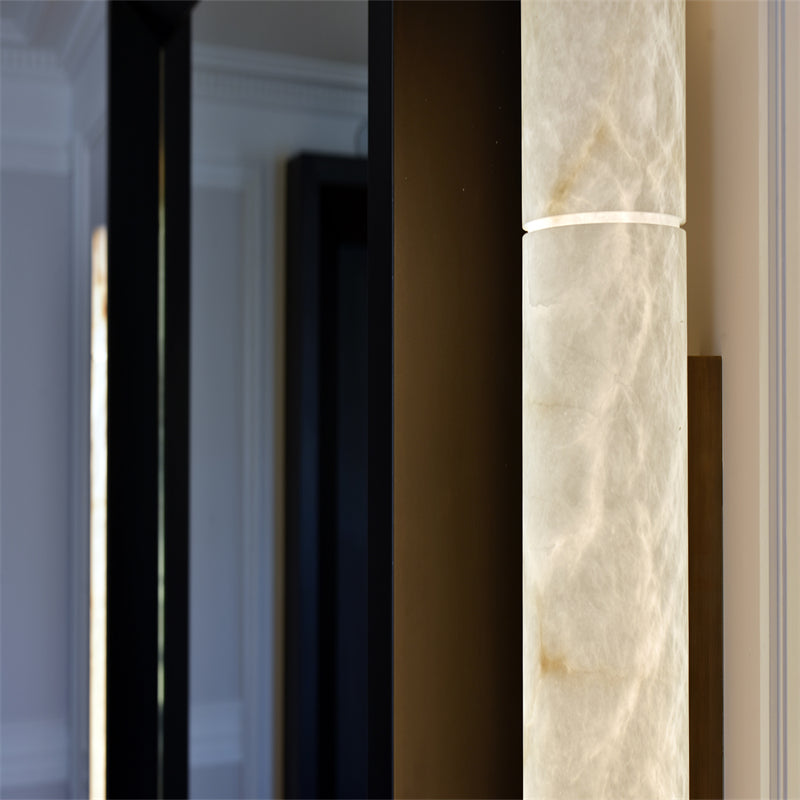 Modern Alabaster Strata Wall Sconce