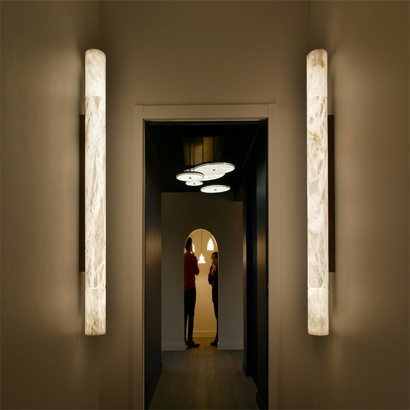 Modern Alabaster Strata Wall Sconce
