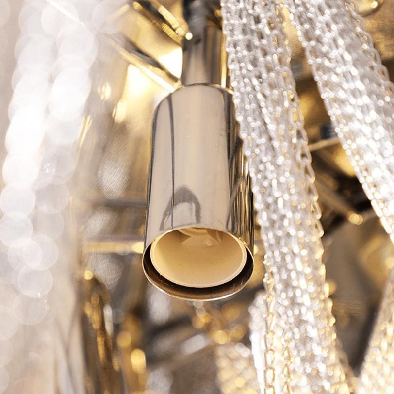 Caldra Luxury Aluminum Chain Tassel Flushmount