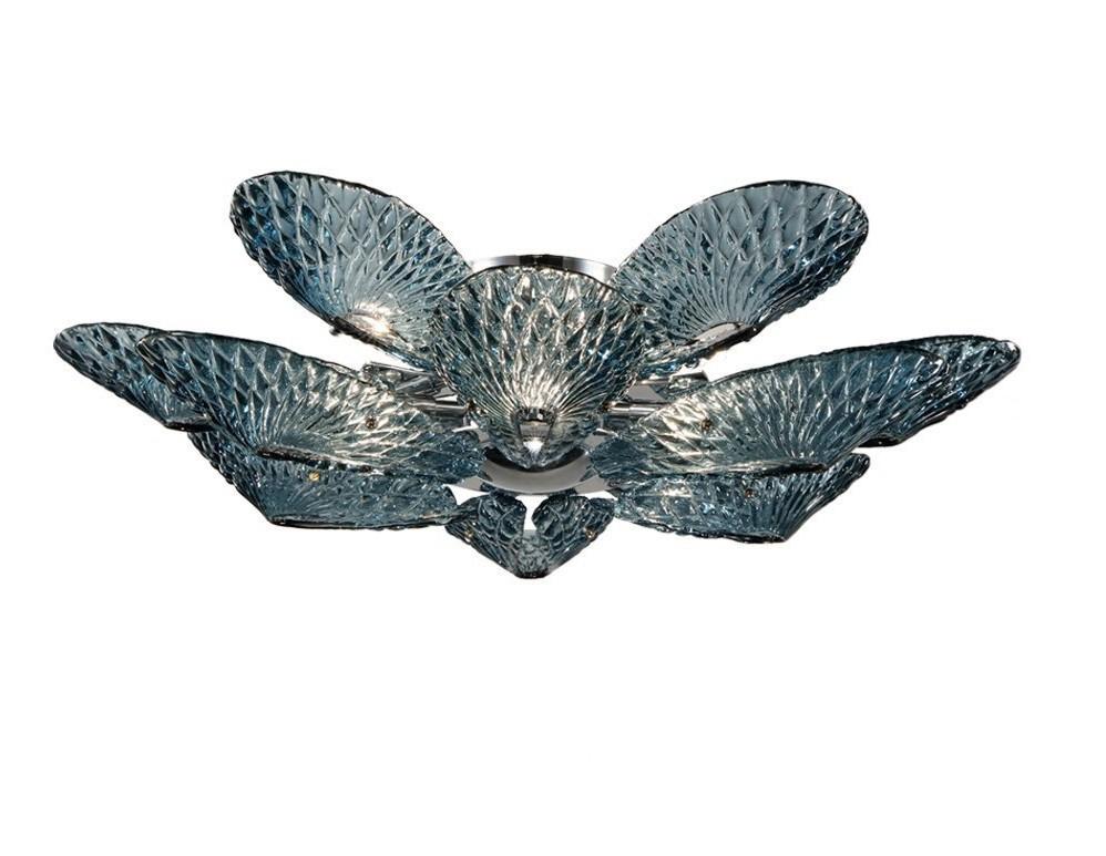 Aurelia Glass Flower Flushmount